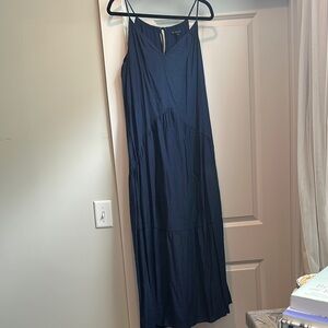 Blue Tiered Maxi Sundress